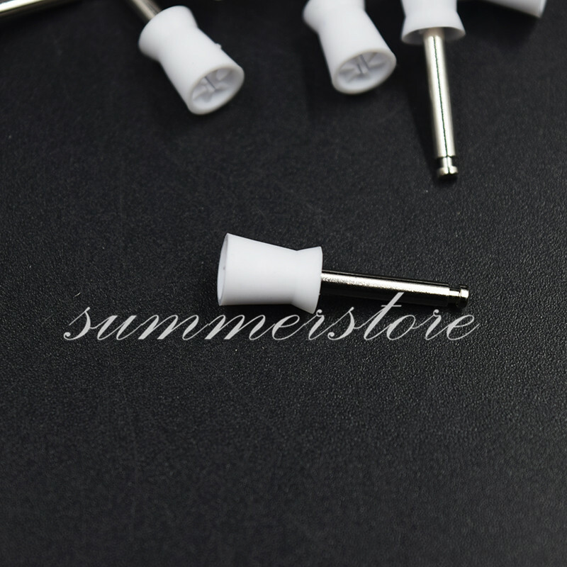 200 Pcs/2 Boxes 4 Webbed+6 Webbed White Polisher Dental Rubber Polishing Cup