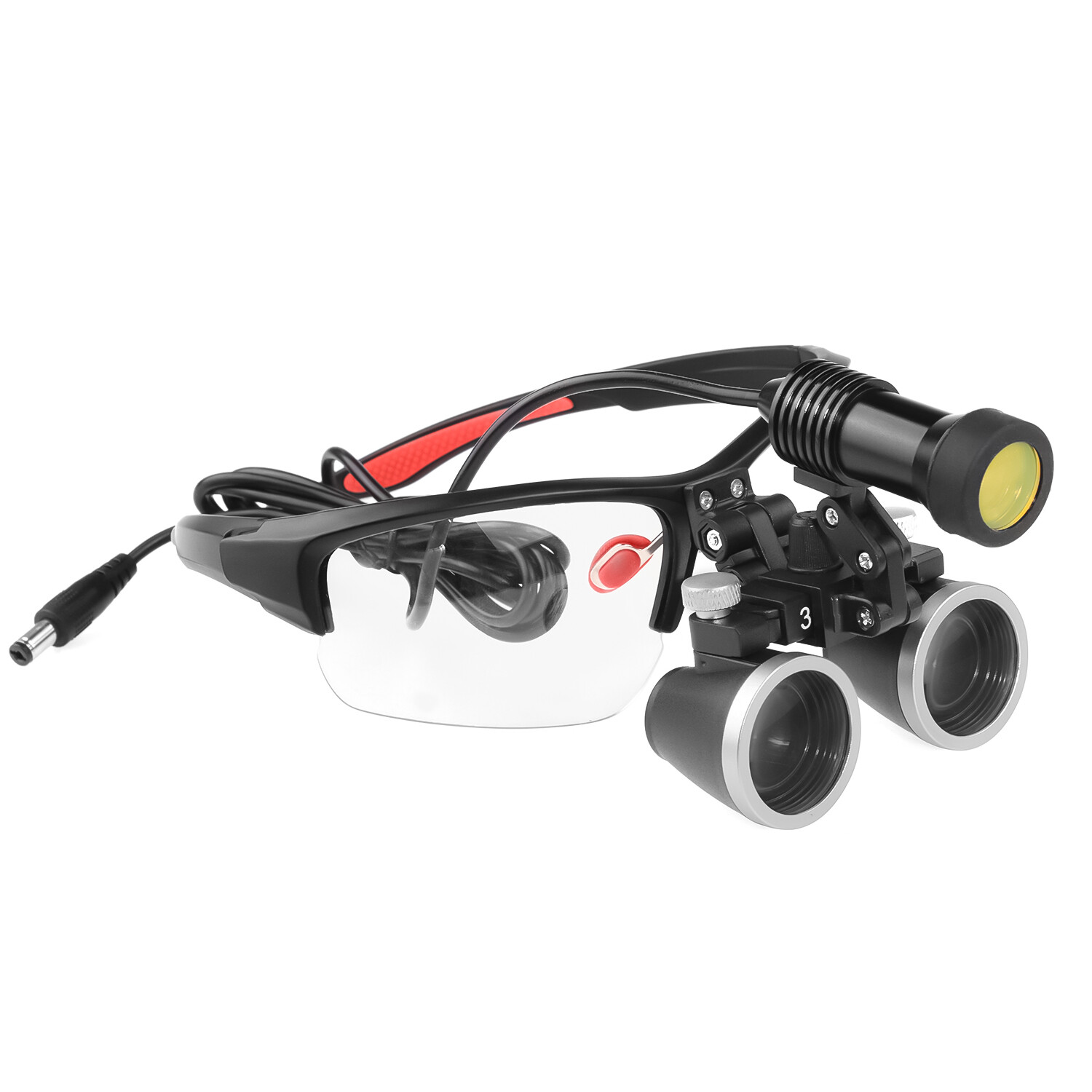 Dental 5W Headlight High Power Two Clips+Light Shield for Loupe Magnifier DY-009