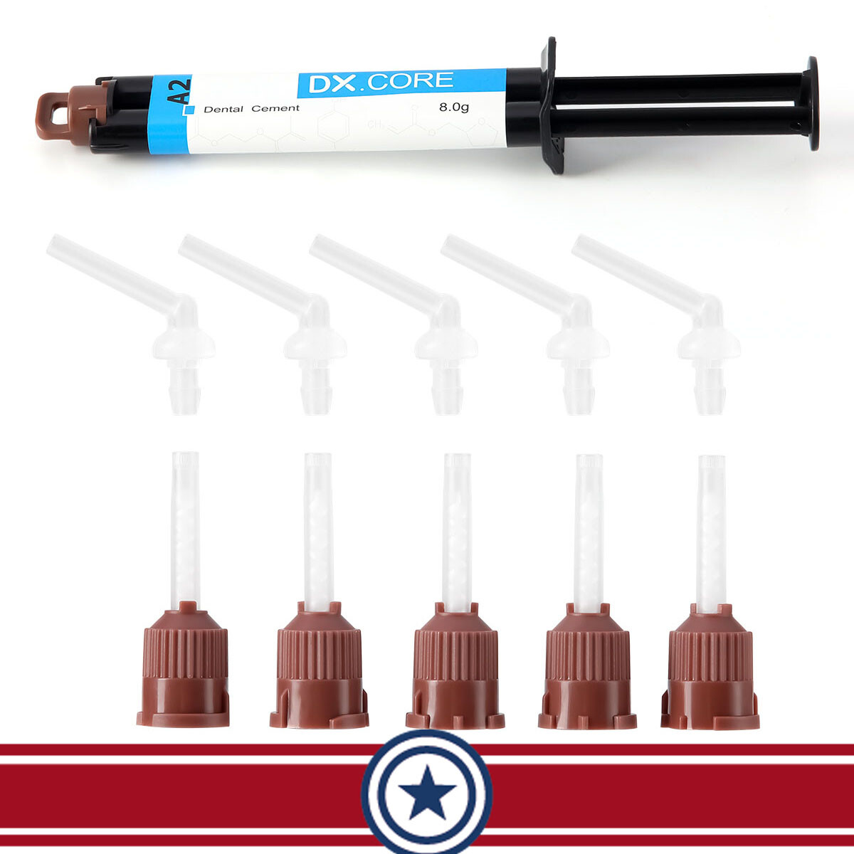 Dentex Dental Flowable Composite Resin Dual Cure Core Build Up A2/A3 DX.CORE