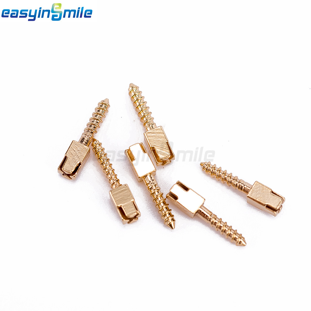 120pc Dental Screw Post Completed Silver/Gold Plated Endo Conical Pin Fiber Post