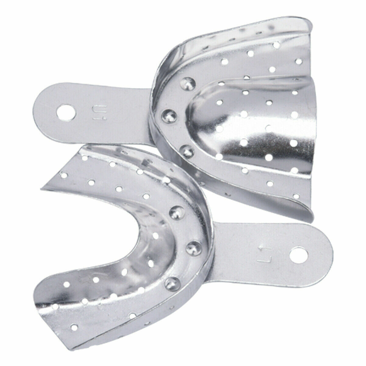 Dental Metal Impression Tray Bite Denture Alloy With Holes Perforated Instrument