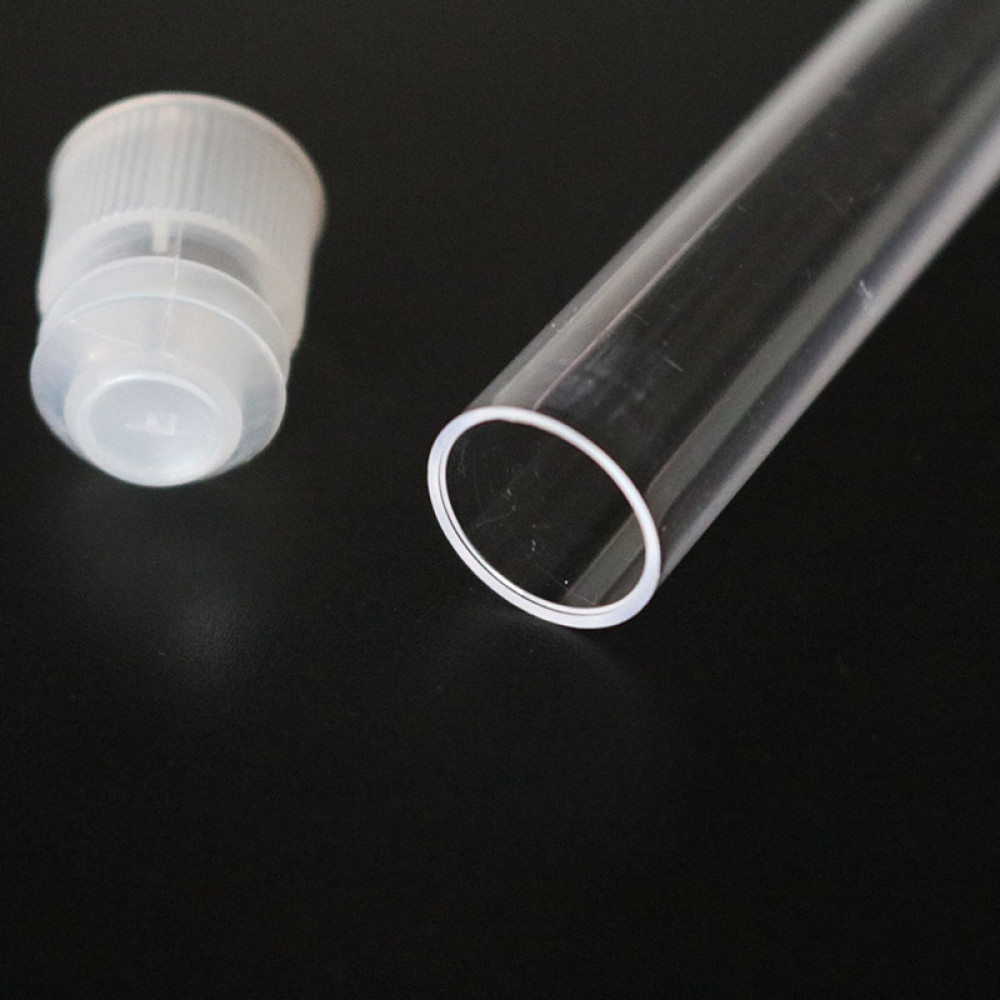 10Pcs Transparent Clear Plastic Test Tubes Vials with Lid Push Caps Kit Supplies