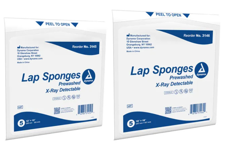 Sterile Laparotomy Sponges 5 Each Pre-Washed 100% Cotton, Medical Grade &