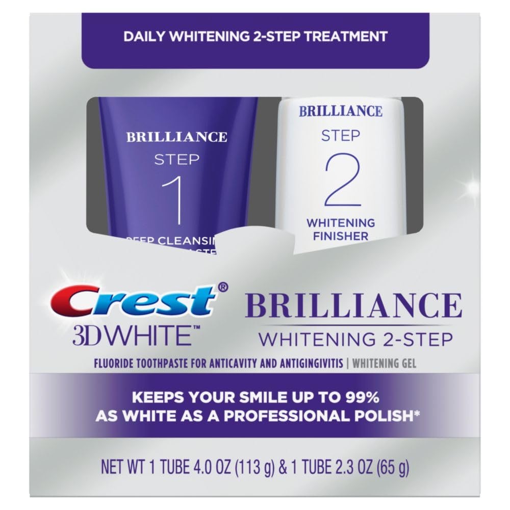 Crest 3D White Brilliance 2 Step Kit, 6.3 Ounce (Pack of 1), Daily
