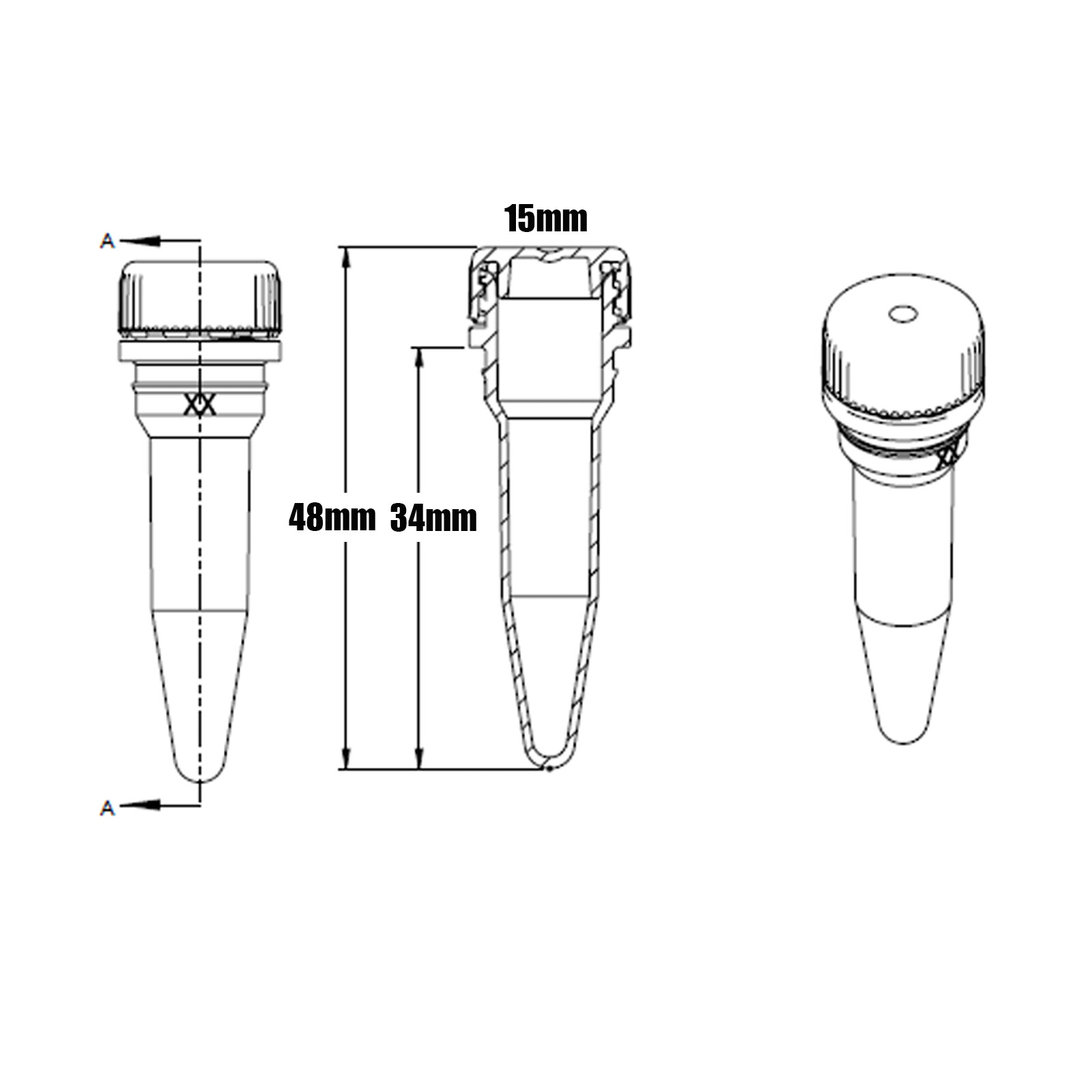 CONICAL MICROCENTRIFUGE TUBES 0.5ML/1.5ML SCREW CAP, DNASE & RNASE FREE EXP 3/28