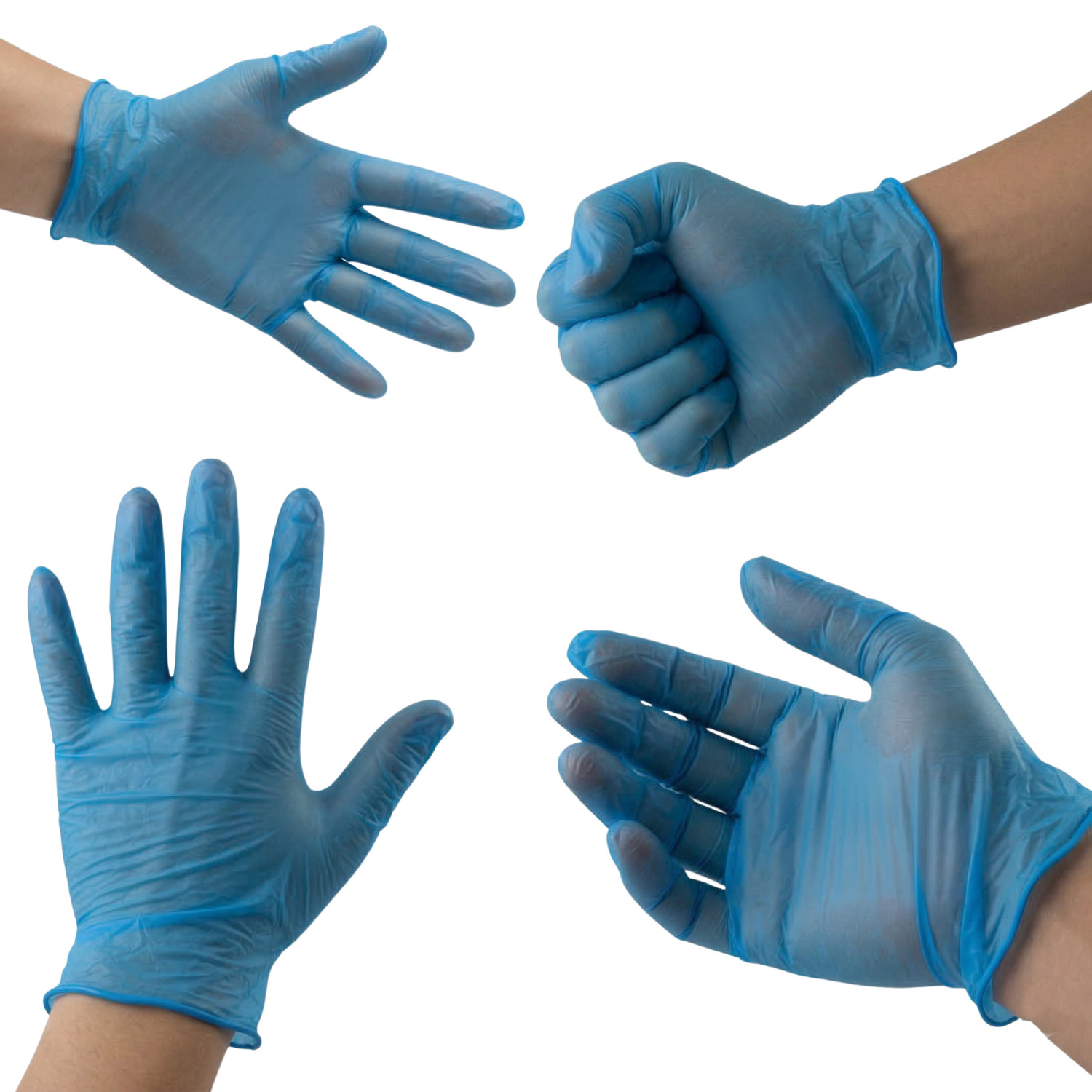 5 MIL Powder Free Non-Latex Vinyl Disposable Gloves, Blue,X-Large, 2000 Pairs