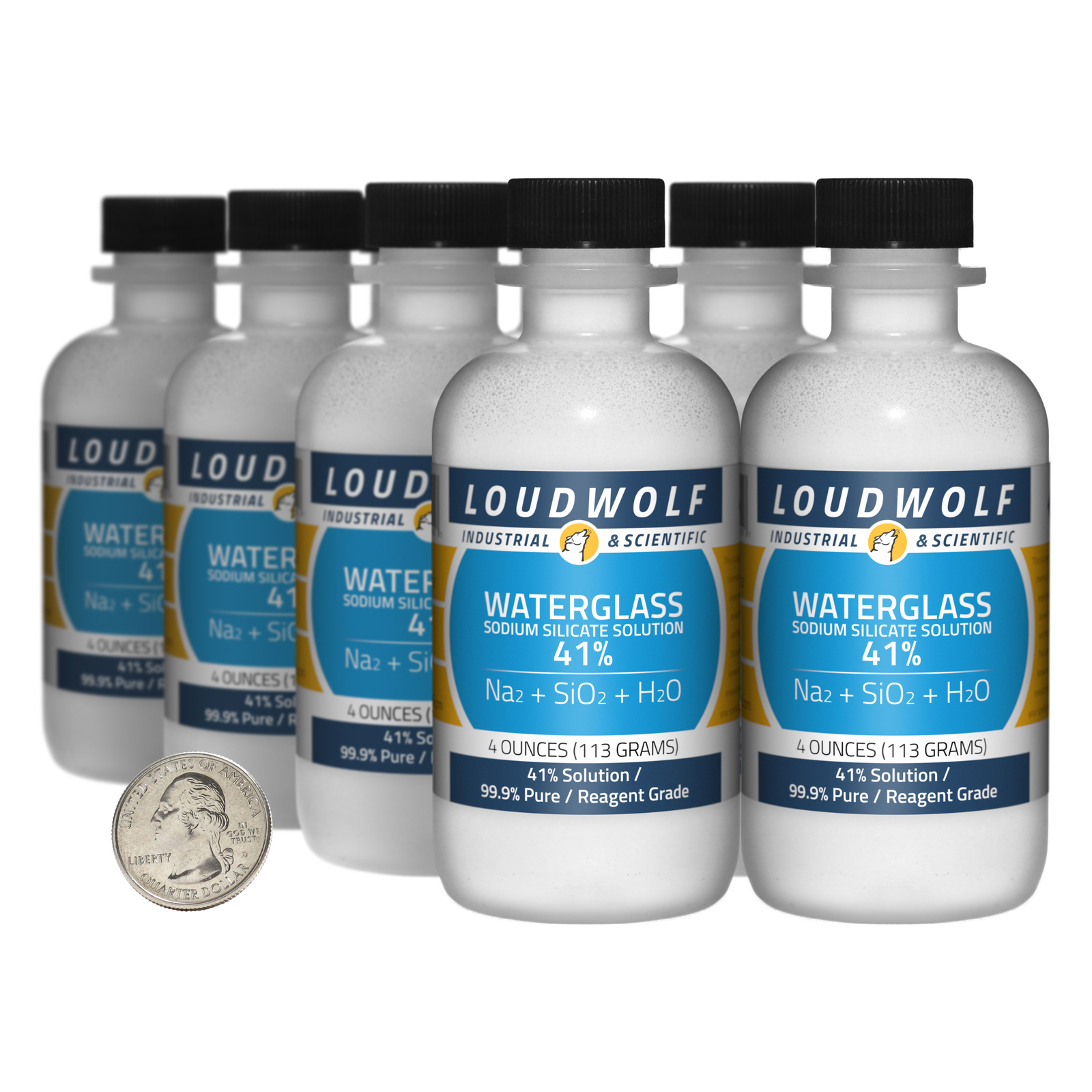 Sodium Silicate / 2 Pounds / 8 Bottles / 99.9% Pure Reagent Grade / 41% Solution