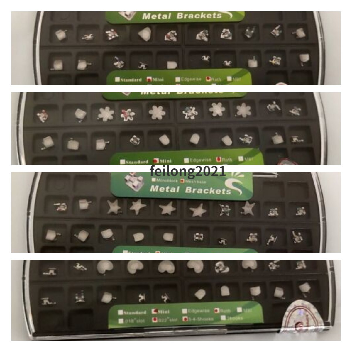 Dental Orthodontic Metal Braces Cartoon Brackets Mini Roth 022 345 hooks 5 Size