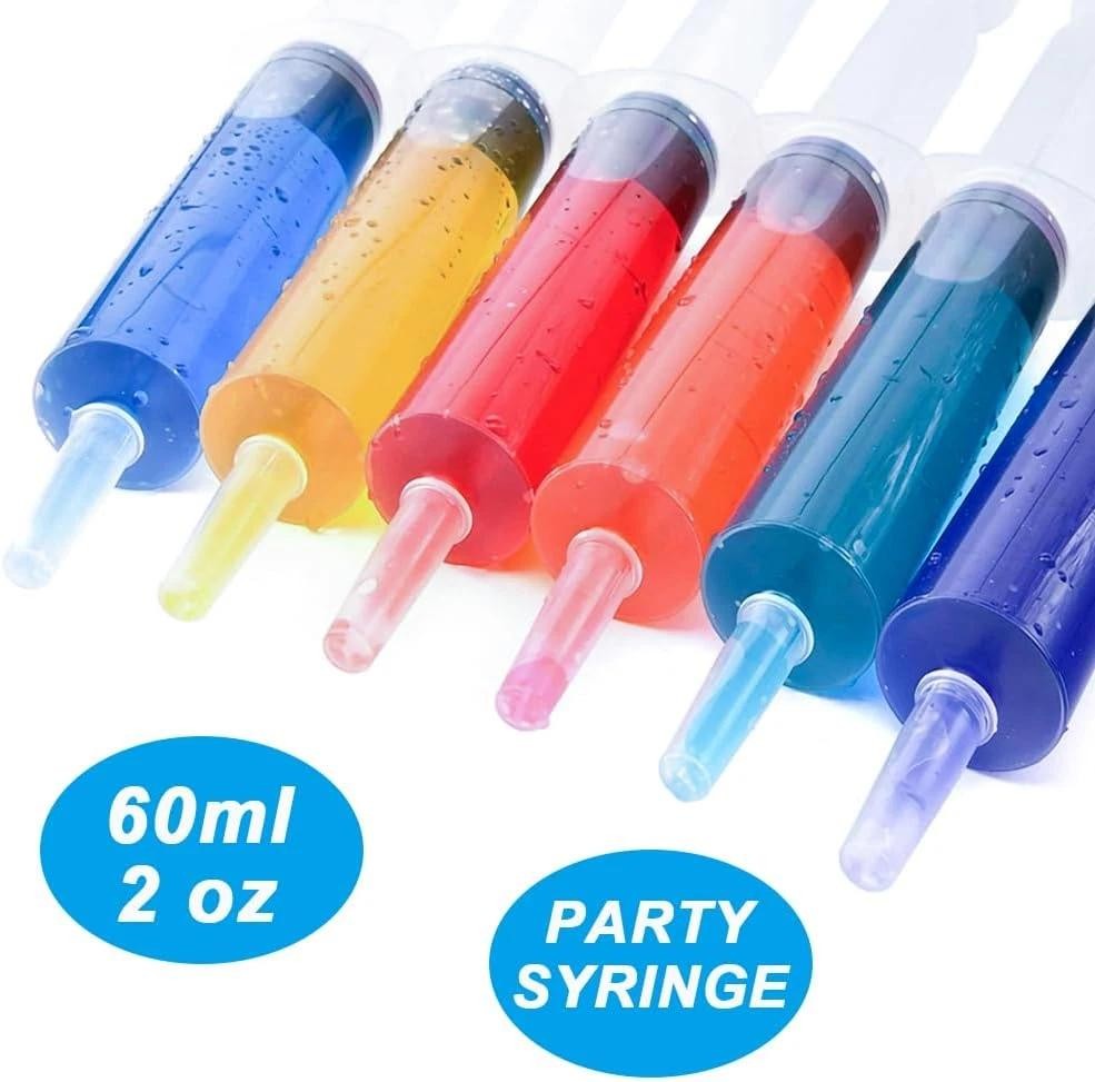 4 Pack 60ml Large Syringe Tip Cap Sterile Plastic for Labs Pets Oil Glue
