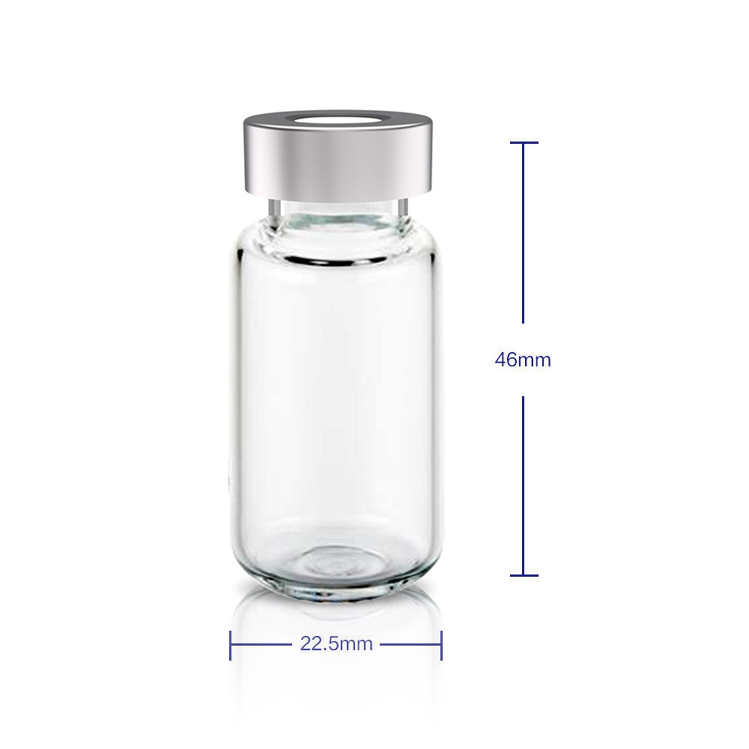 4000PCS 10ml Sample Vials+Silver Caps Crimp Top Glass Clear Headspace Bottles US