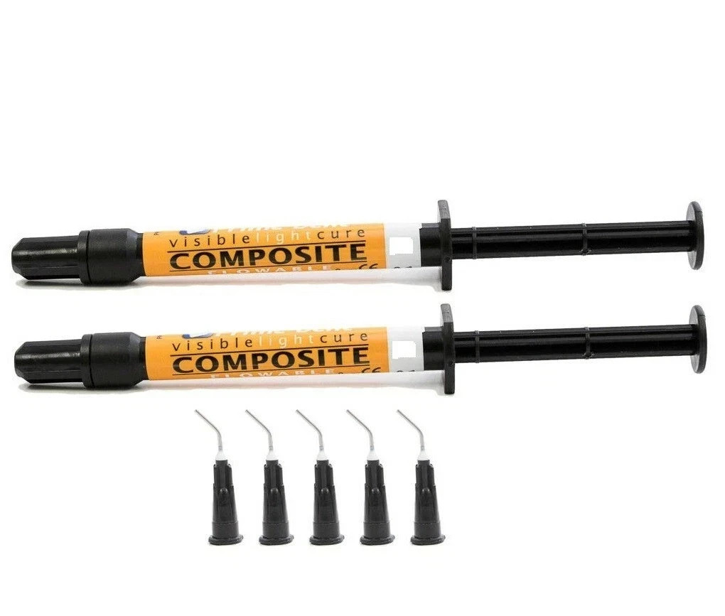 2 x PRIMEDENT Visible Light Cure Flowable Composite 2gm SHADES A2/A3 free ship,