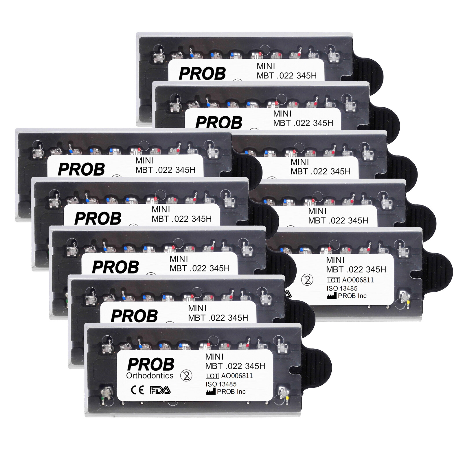 Dental Orthodontic Metal Brackets Brace MIM MBT/ROTH 022/018 345H Monoblock PROB