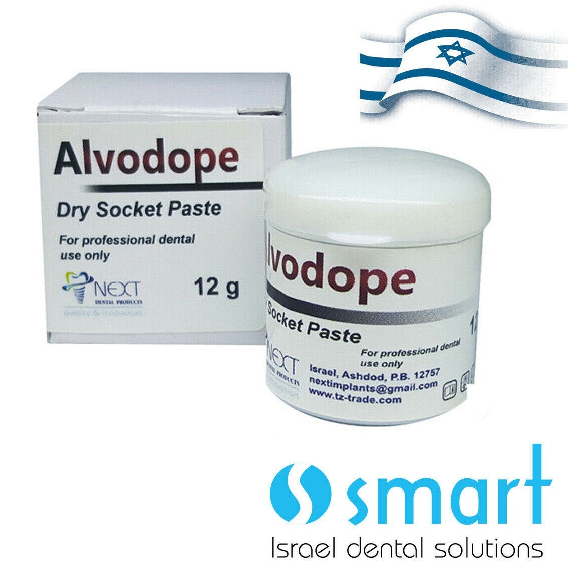 Dental Alvodope Alvocure Dry socket paste 12 gr Israel