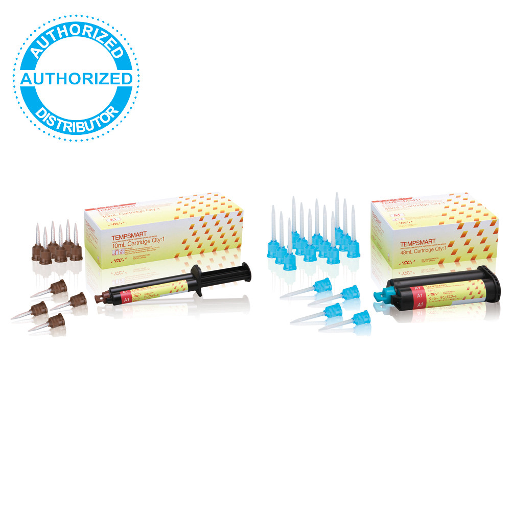GC TEMPSMART Temporary Crown & Bridge Material 10mL / 48mL Cartridge with Tips