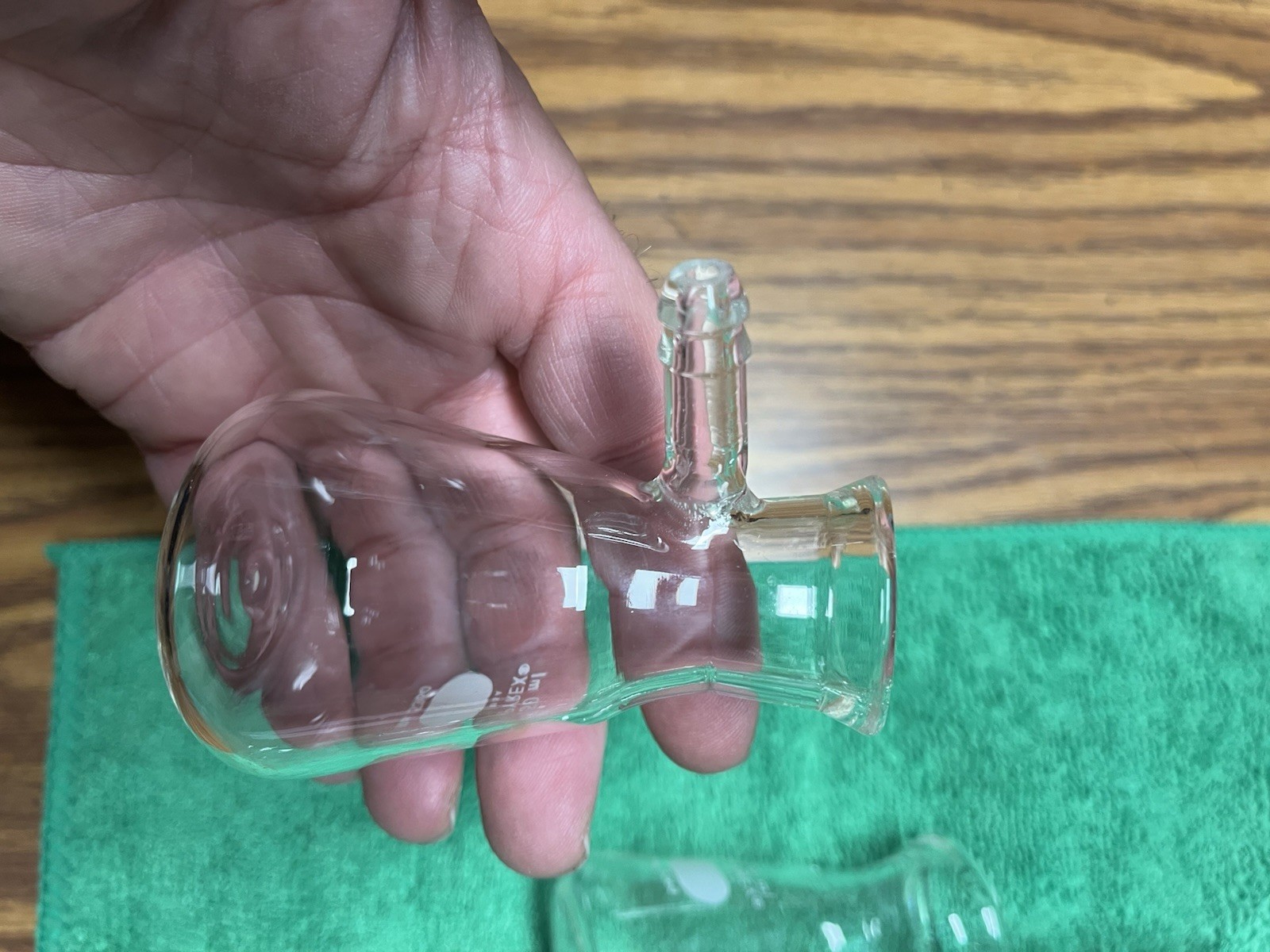 PYREX VISTA 50 mL Micro Filtering Flasks with Sidearm Tubulation Lot of 7 #5360
