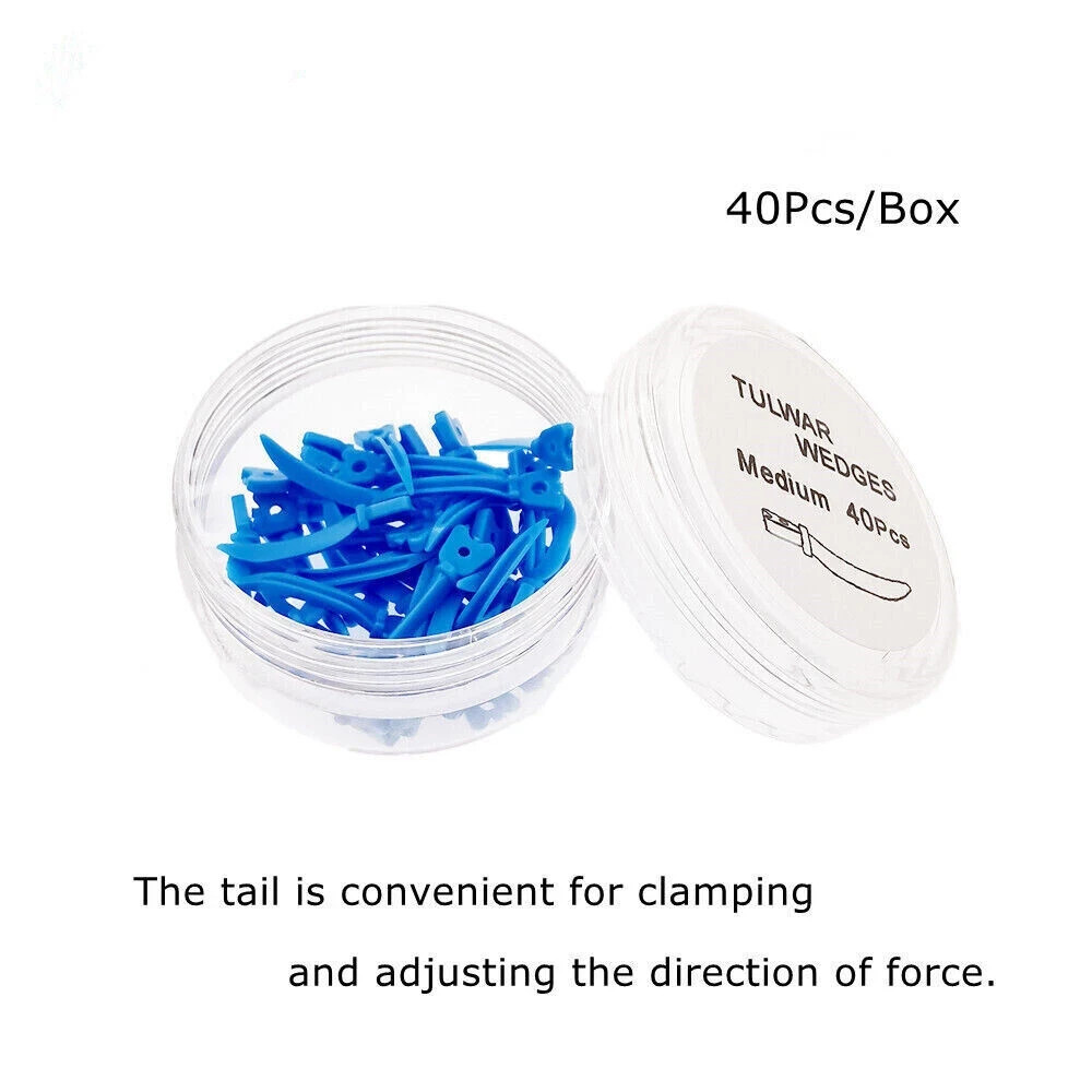 Dental Autoclavable Disposable Plastic Refill Tulwar Wedges Circular Hole L/M/S