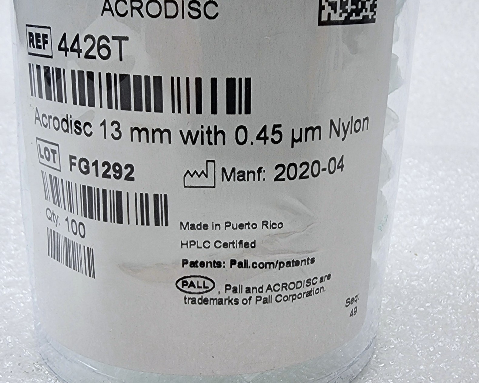 Cytiva / PALL 4426 Acrodisc syringe filters with nylon membrane 0.45 µm, 13mm