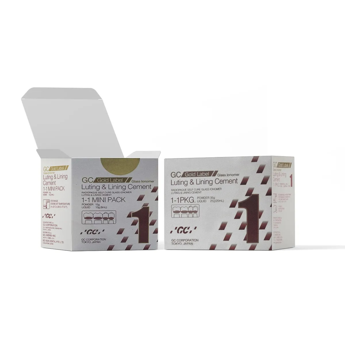 GC Gold Label 1 Luting & Lining GIC Luting & Lining ionomer free shipping pack 1