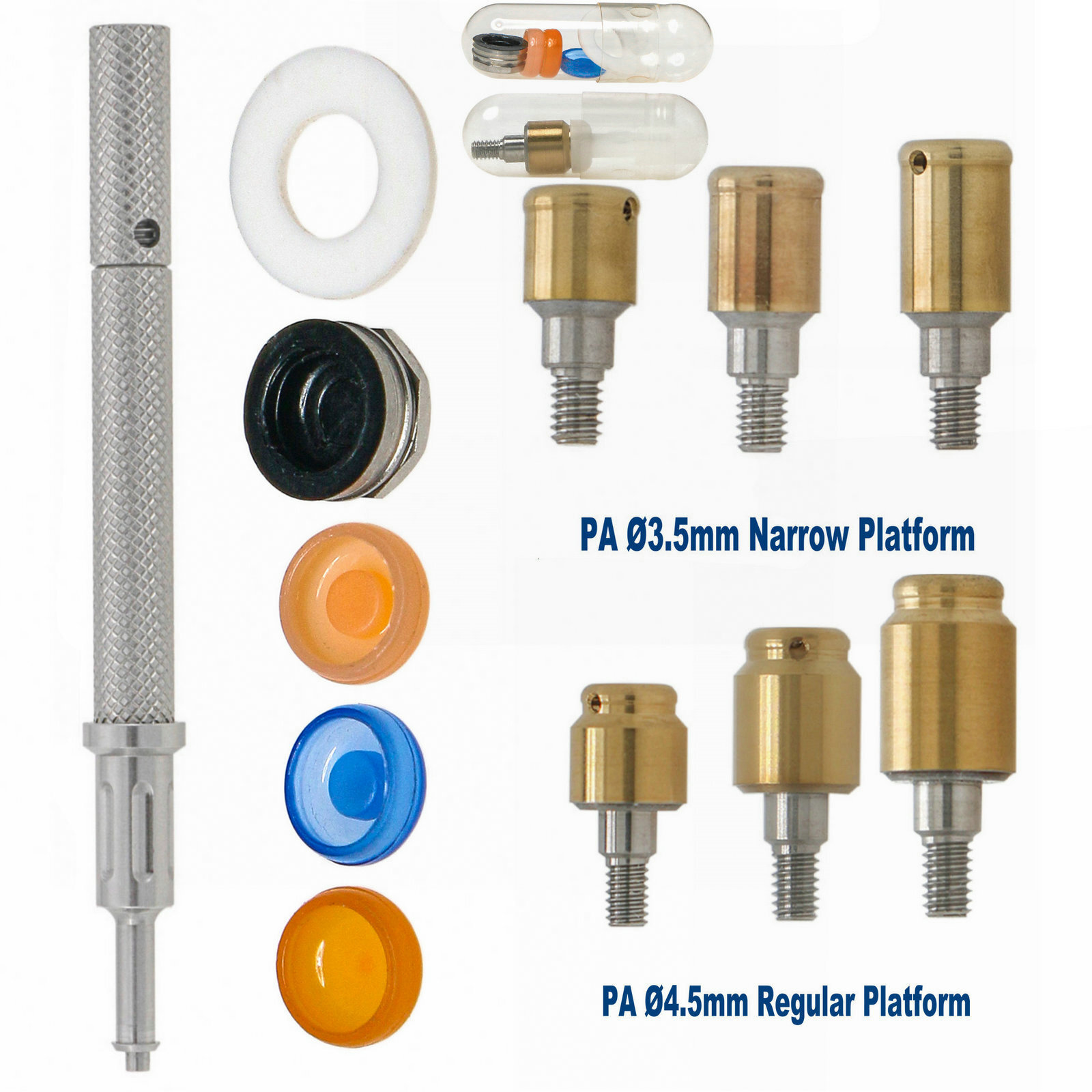 Dental Attachment Abutment Male Cap Tool for Zimmer PAØ3.5mm/4.5mm Removable