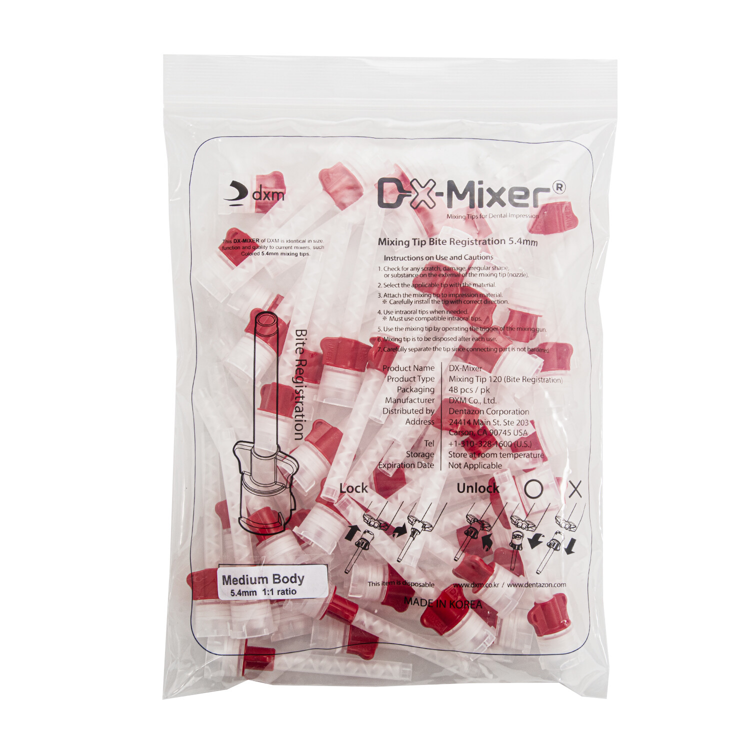48Pcs DX-Mixer Dental Impression Material HP Mixing Tips Heavy VPS/PVS 5.4mm