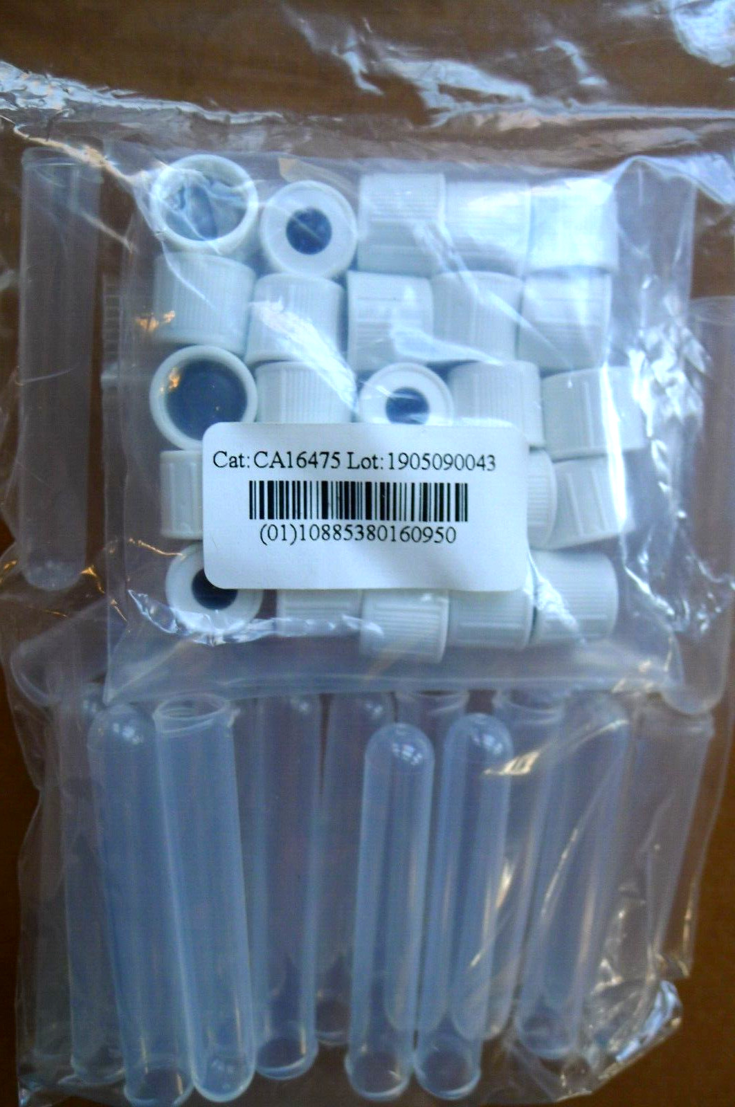 250 Count GLOBE 5ml Test Tubes w/ Screw Caps 12 x 75mm Polypropylene (PP) 110441
