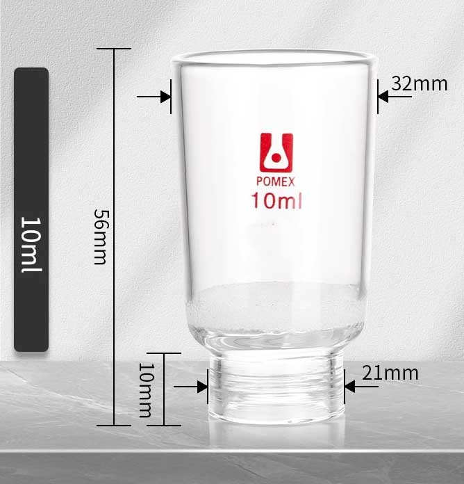 Chemistry Lab Glassware: 10-100ml Borosilicate Sand Core Crucible w/ G1-G6 ca