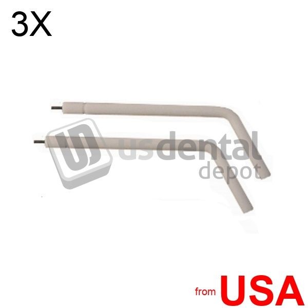3X LOT of PLASDENT ACUTIPS Metal Core 3- Way Air Water Syringe Tips- 001-TST-MT