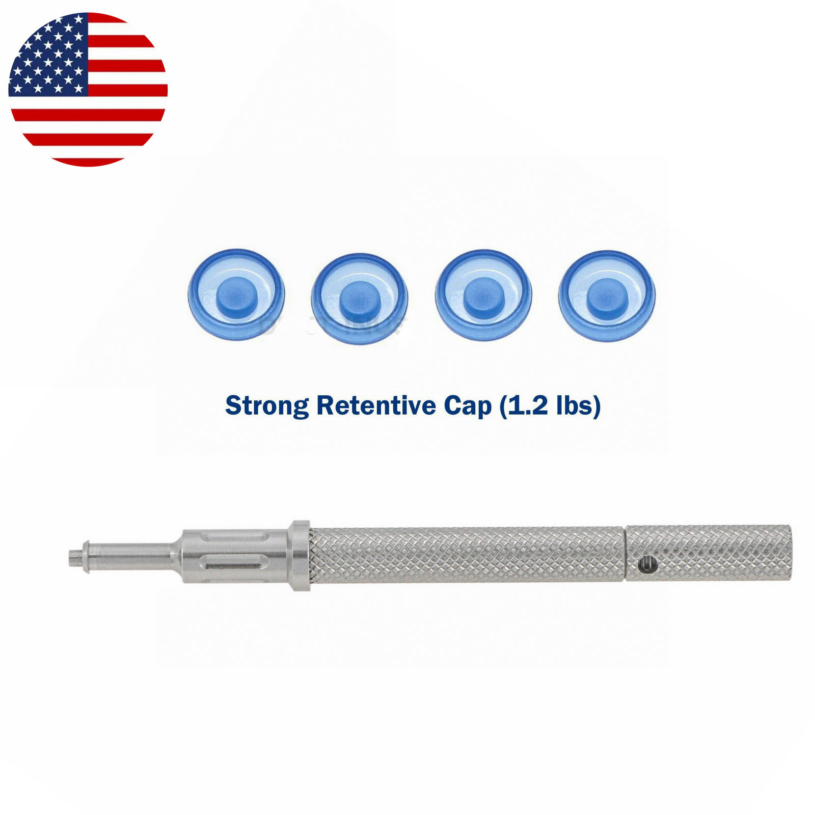 US Dental Overdenture Attachment Abutment 1.2lbs Strong Retentive Caps Core Tool