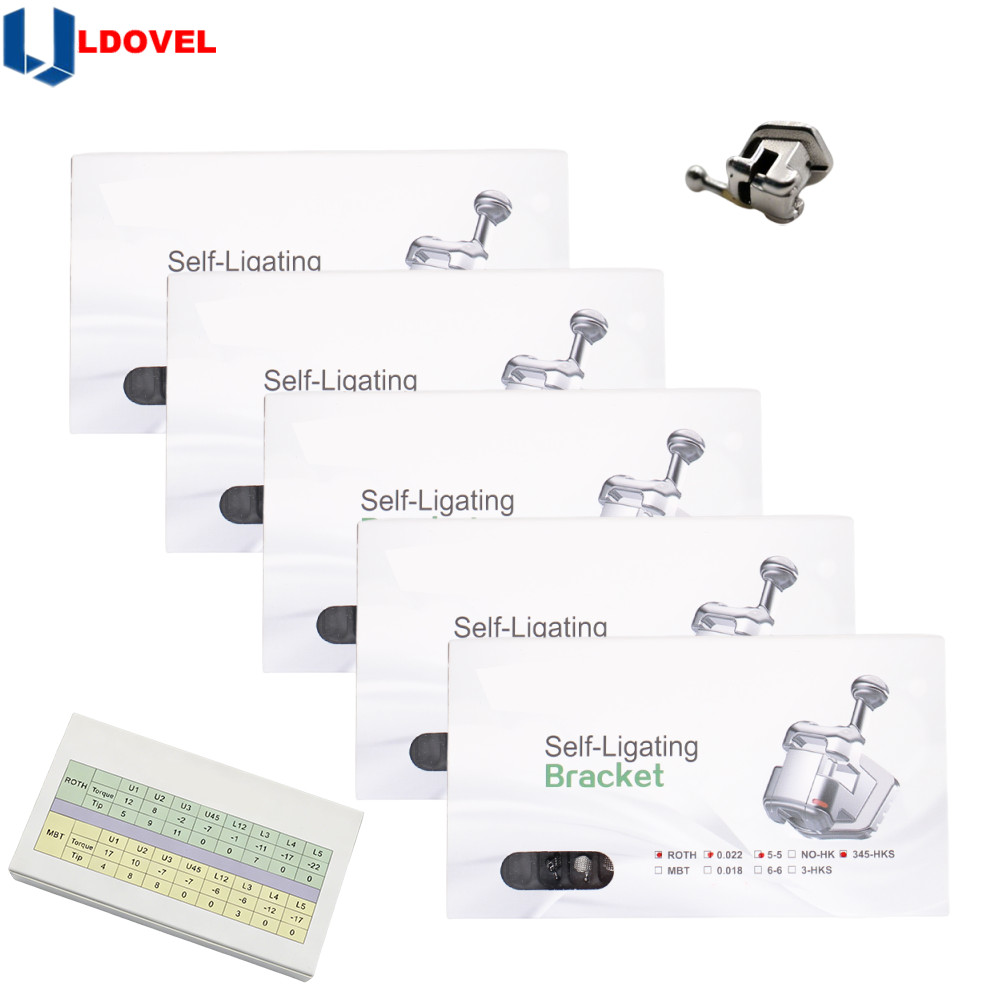 10 packs Dental Orthodontic Self Ligating Braces Bracket Mini Roth.022 Hooks 345