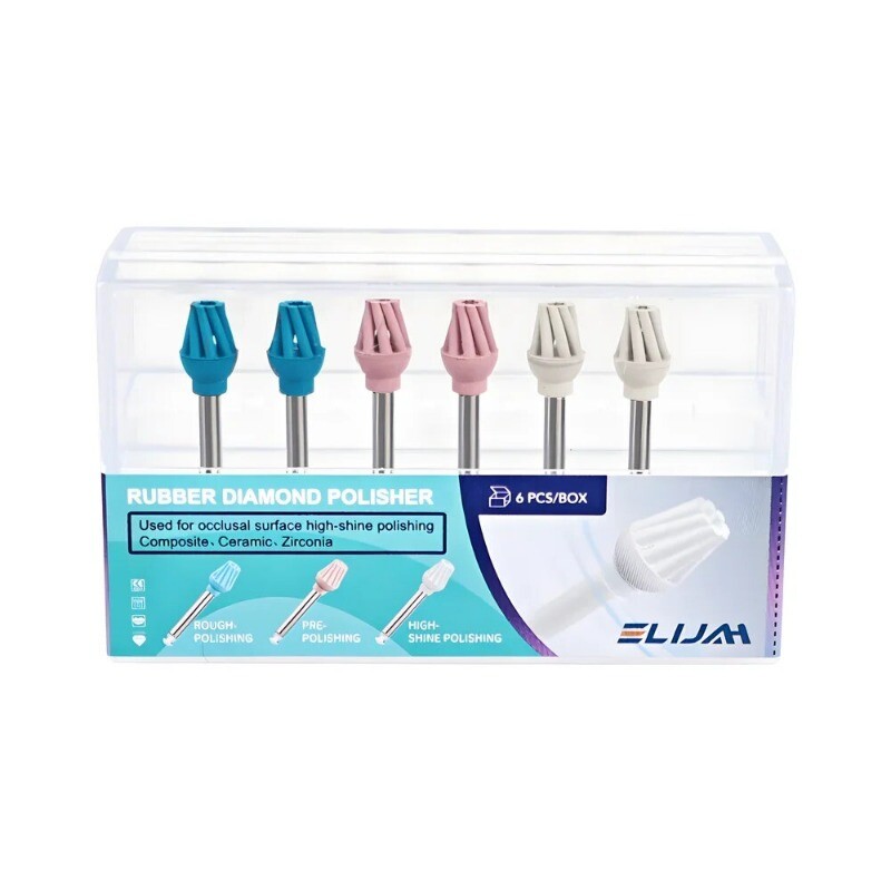 ELIJAH 6PCS Dental Composite Polishing Diamond System Disc rotating Wheel Wheel