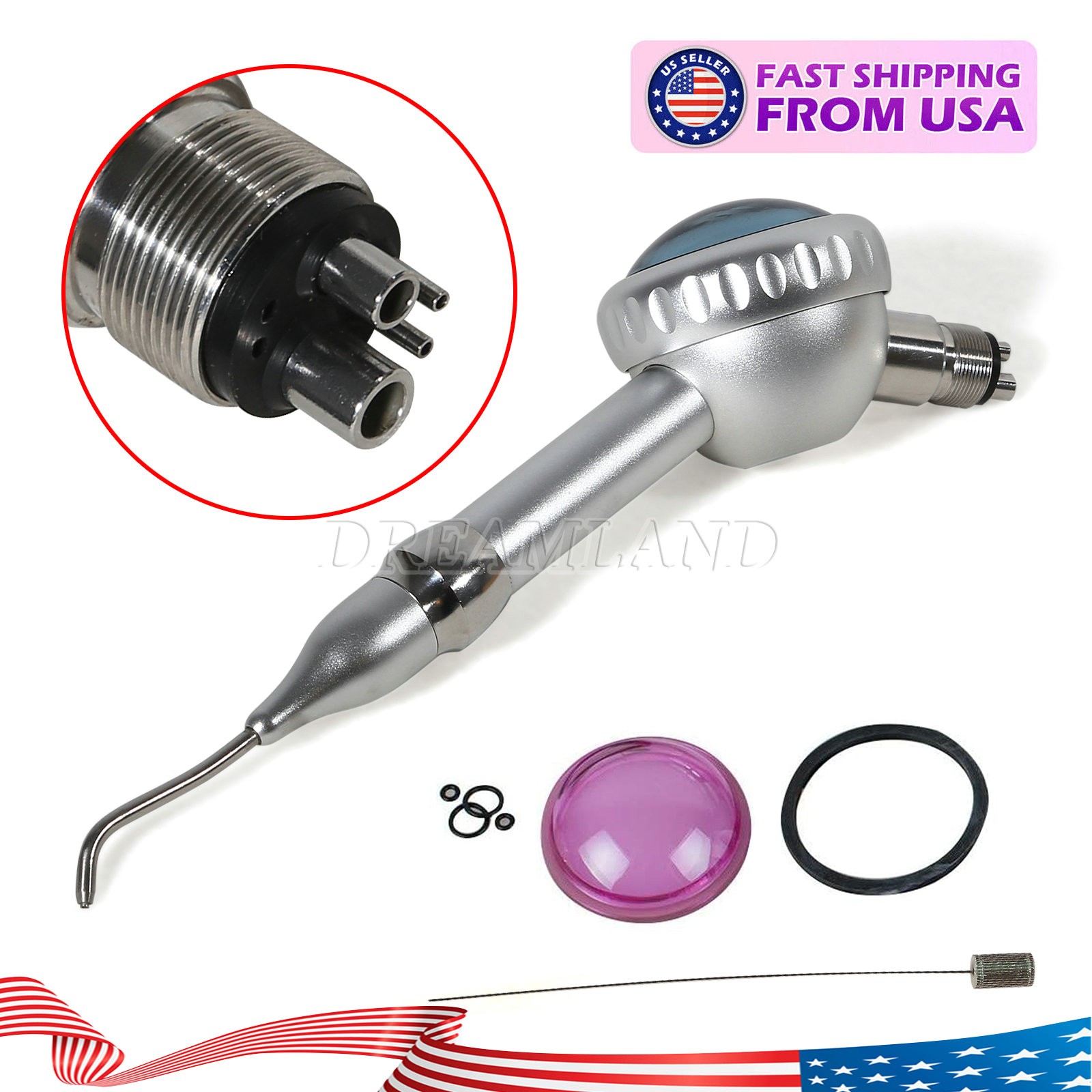 Dental Oral Care Hygiene Prophy Jet Air Polisher Tooth Polishing Handpiece 4Hole