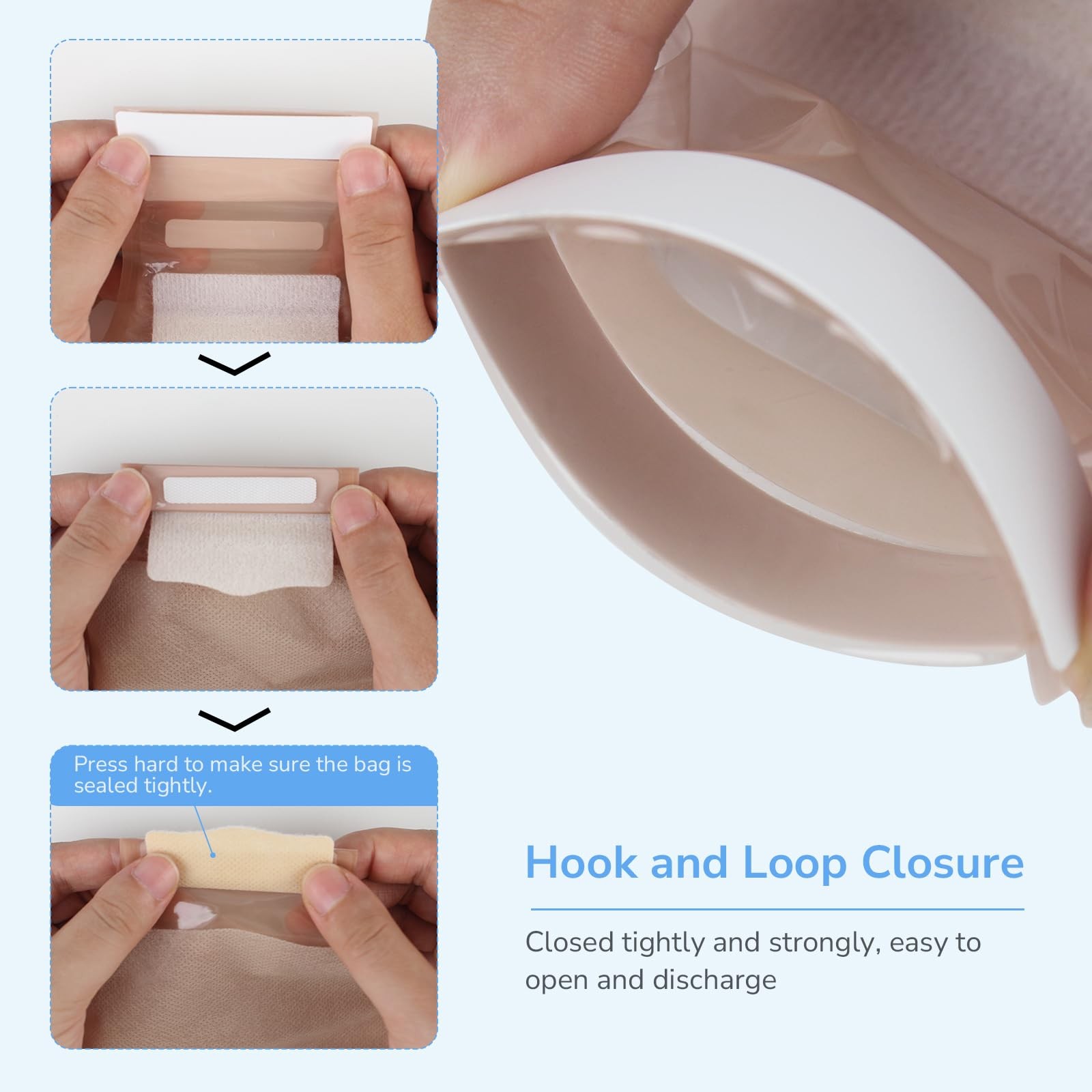 Heagimed 22pcs Ostomy 16 Pack Two-Piece Colostomy Bags with 6 Barrier, Brown