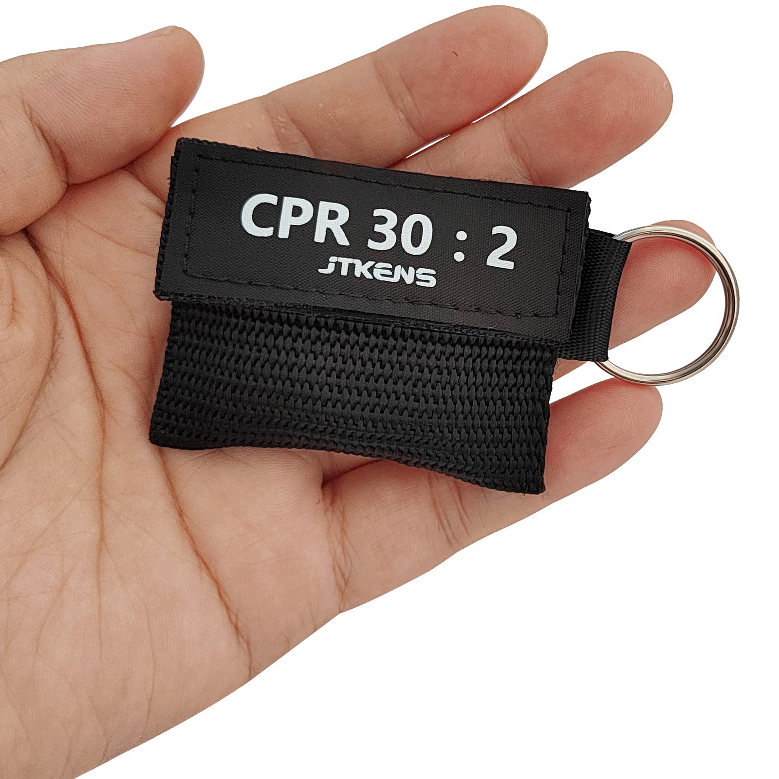CPR Faceshield with One-Way Valve in Nylon Keychain Pouch First aid CPR Mask