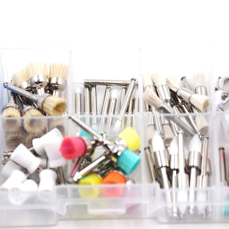100 Pcs Dental Disposable Prophy Brush Cup Polishing Polisher 10 Mixed Types
