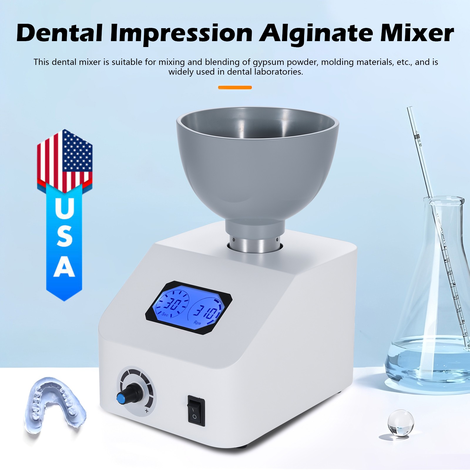 DENTAL LAB IMPRESSION MATERIAL ALGINATE MIXER 110V