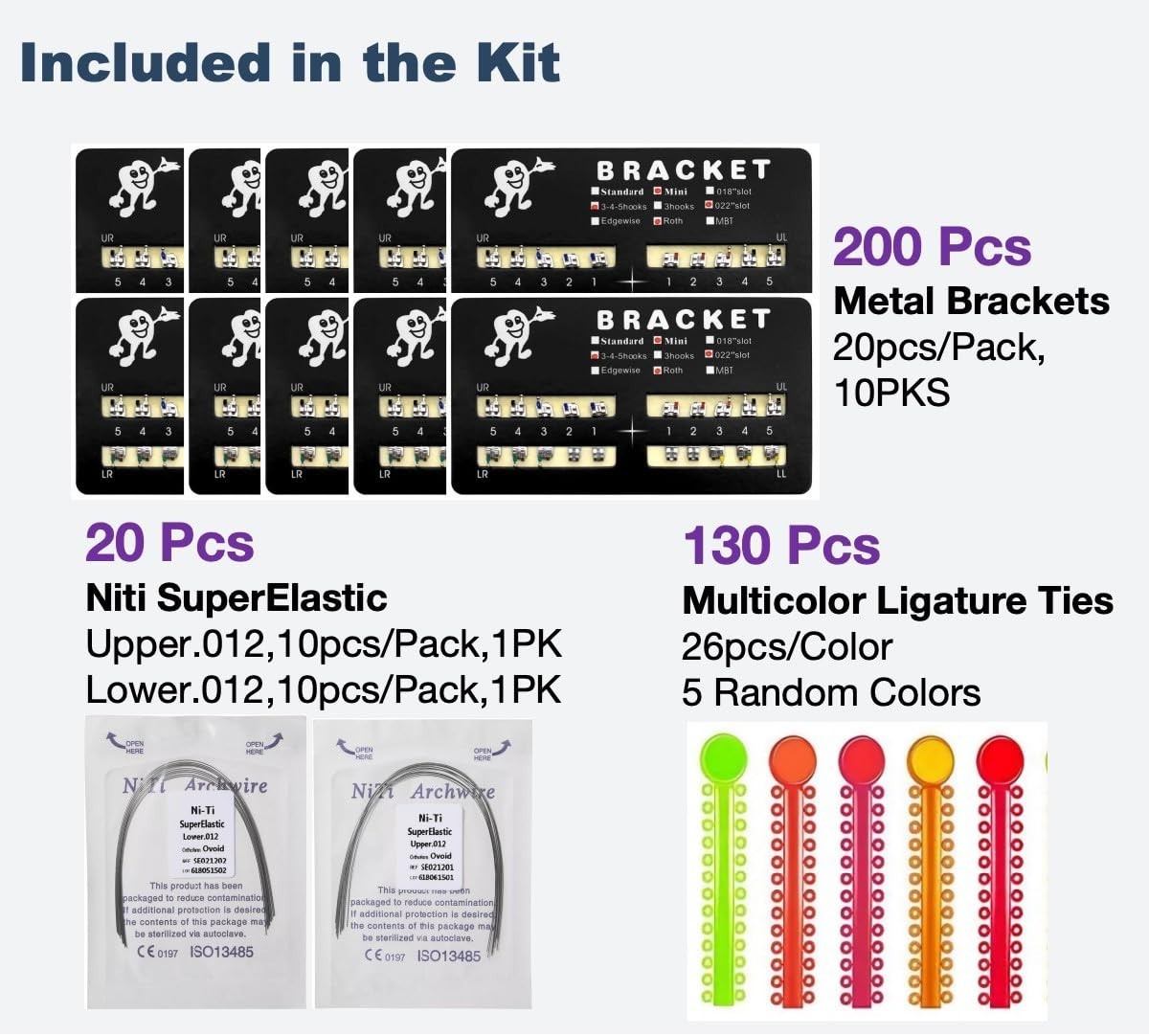 Braces Installation Kit 200pcs Mini Roth Brackets