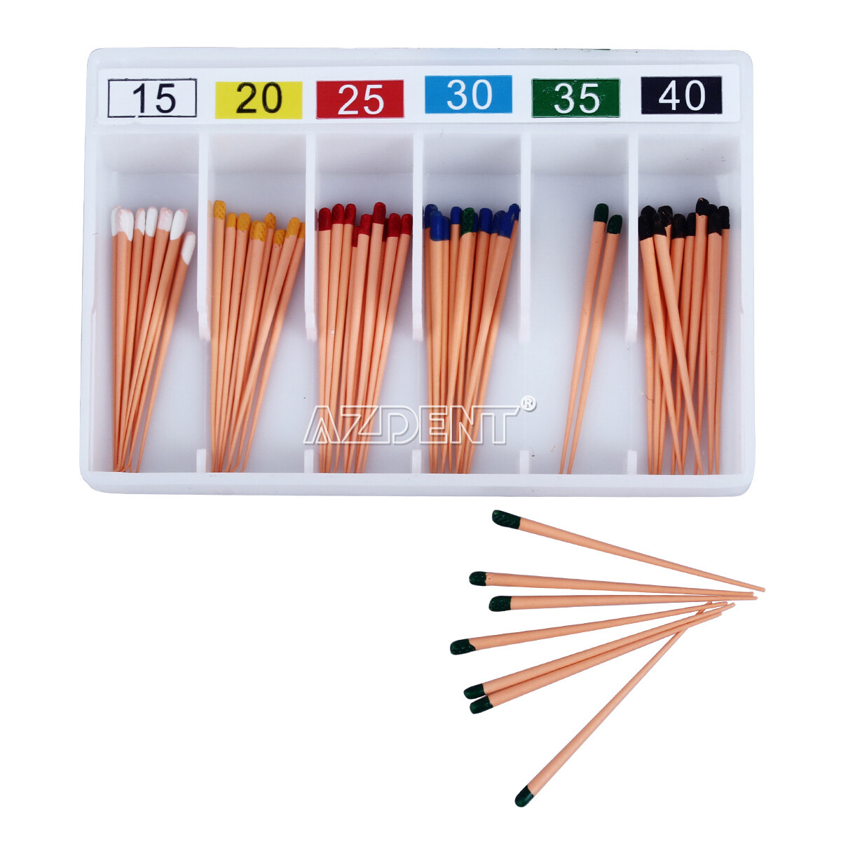 AZDENT Dental Endodontics Gutta Percha Points GP 0.02/0.04/0.06 15-40#