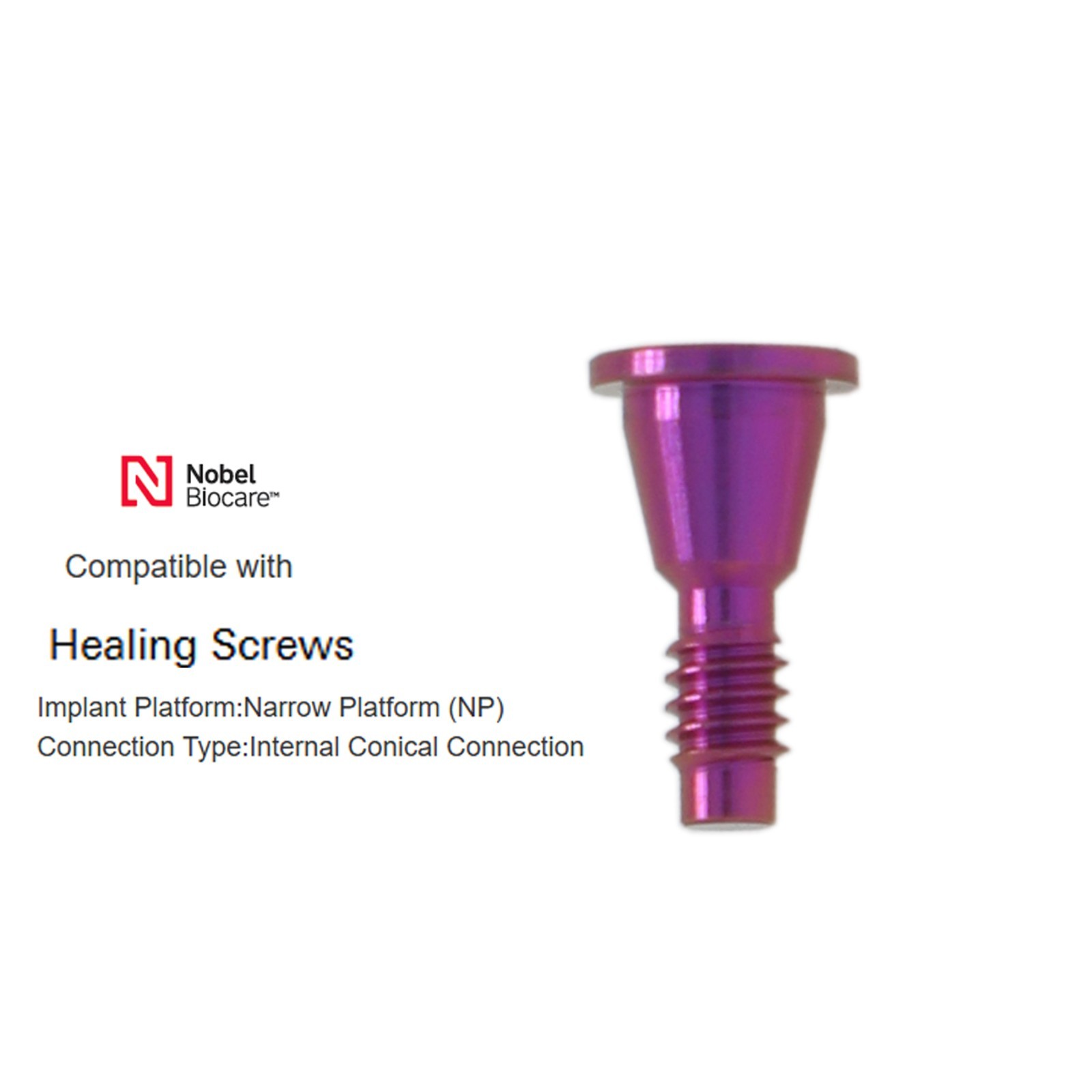 Dental Healing Abutment Fits Nobel Biocare Conical Connection NP RP All Platform