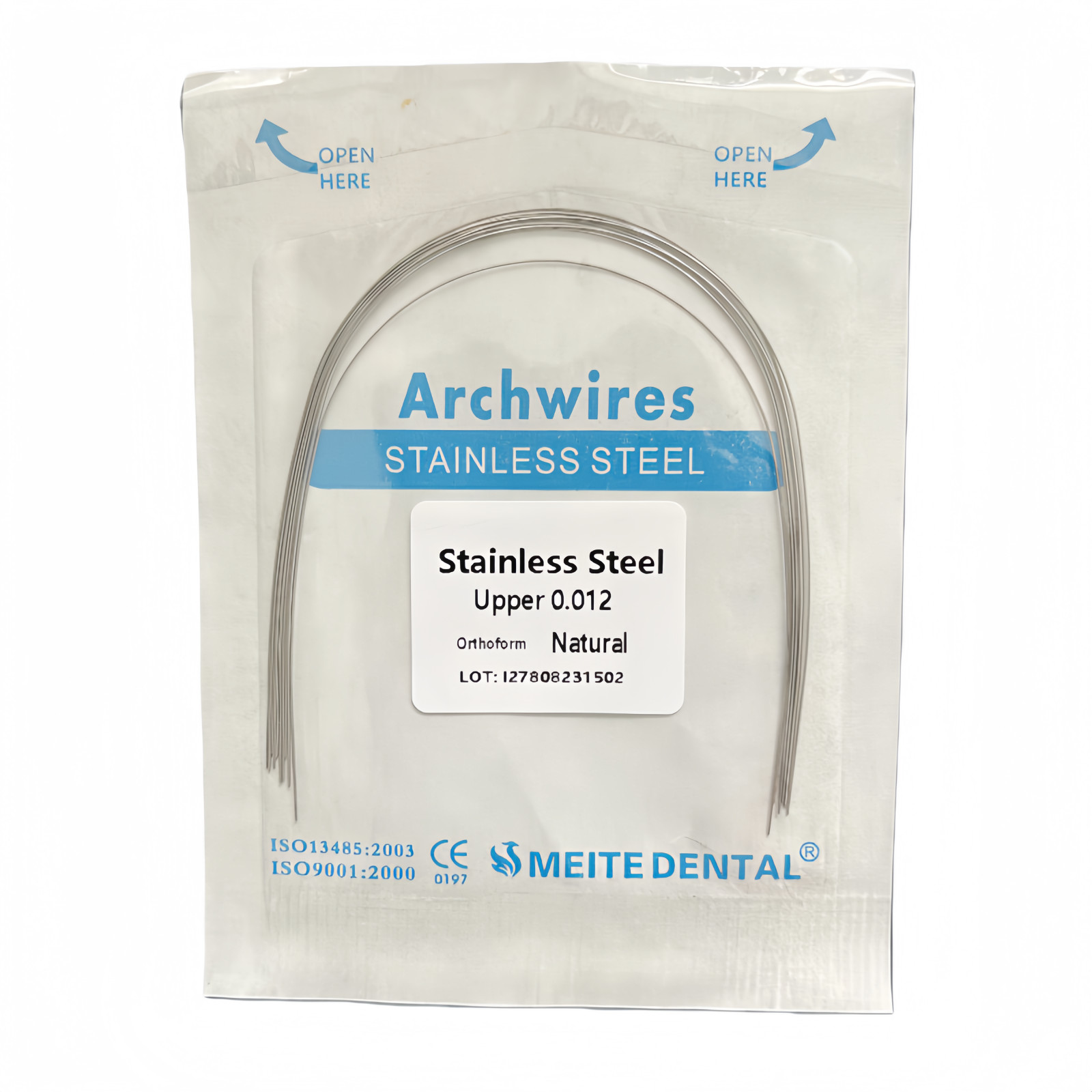 Dental Orthodontic Stainless Steel Wire Round/Rectangular Arch Wires Natural