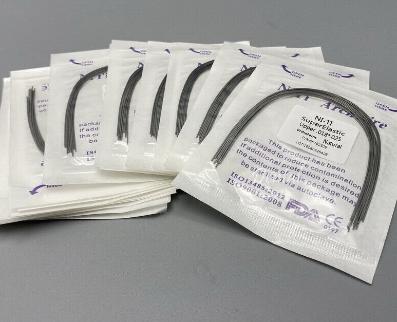 Dental Orthodontic Arch Wire Super Elastic Niti Round Rectangular Natural Form