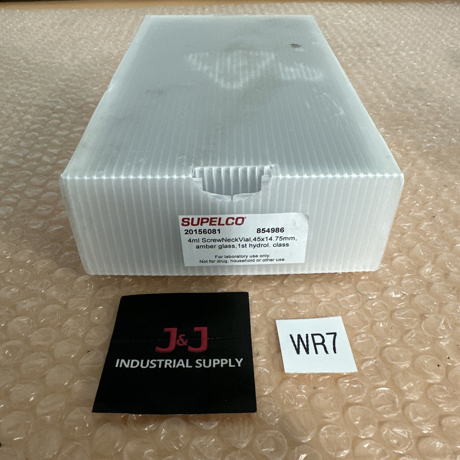 BOX OF (100)- Supelco Sigma Aldrich 854986 Amber Screw Neck Vial 4mL 45×14.75mm
