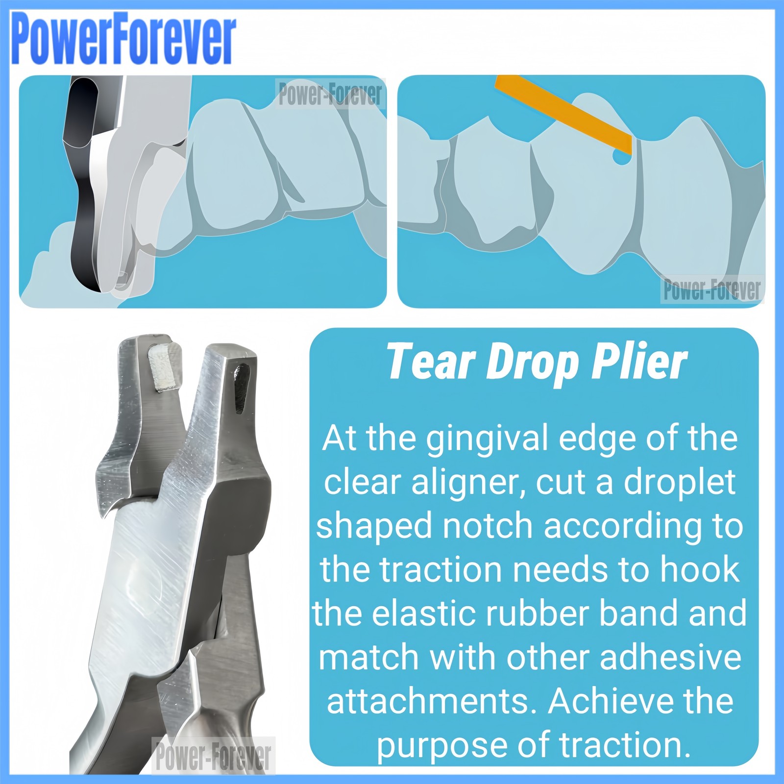 Tear Drop Plier Dental Aligner Retainer Invisable Braces Thermal Ortho Pliers