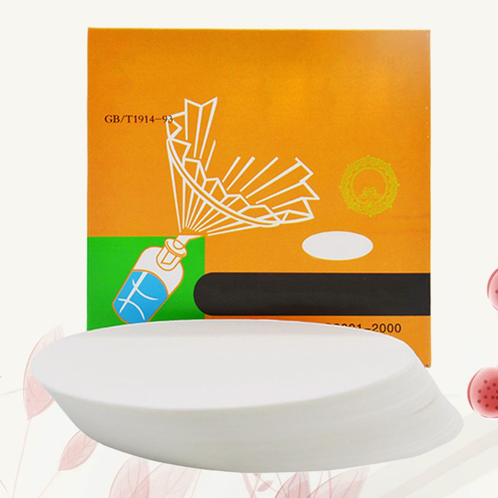 Premium Qualitative Filter Paper for Lab Use White Cotton Pulp 1 Box 100pcs 15cm