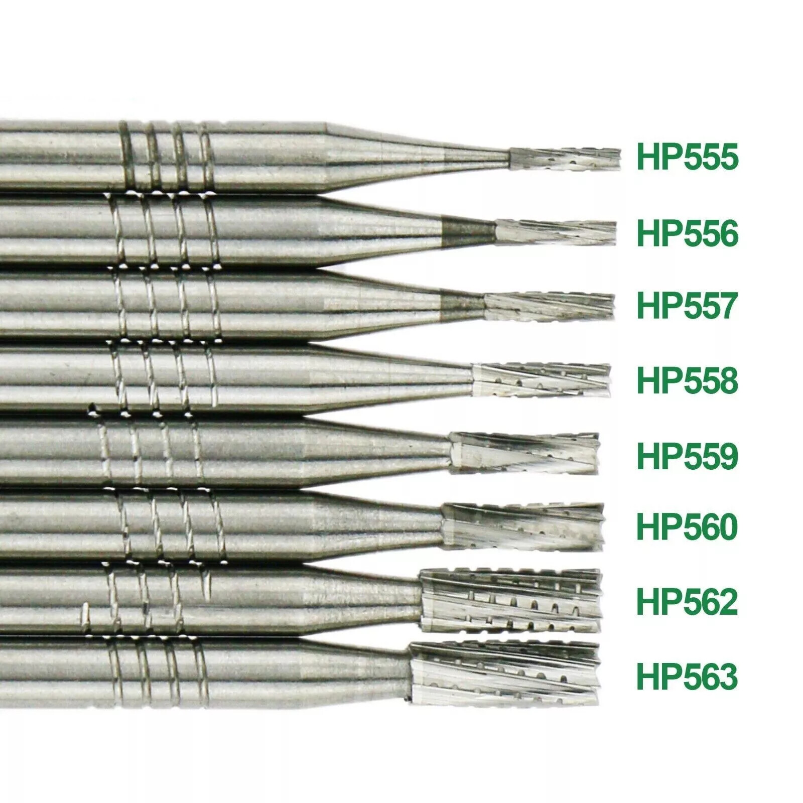 Dental Lab HP Tungsten Carbide Straight Handpiece Burs Drill 29 Types 2.35mm