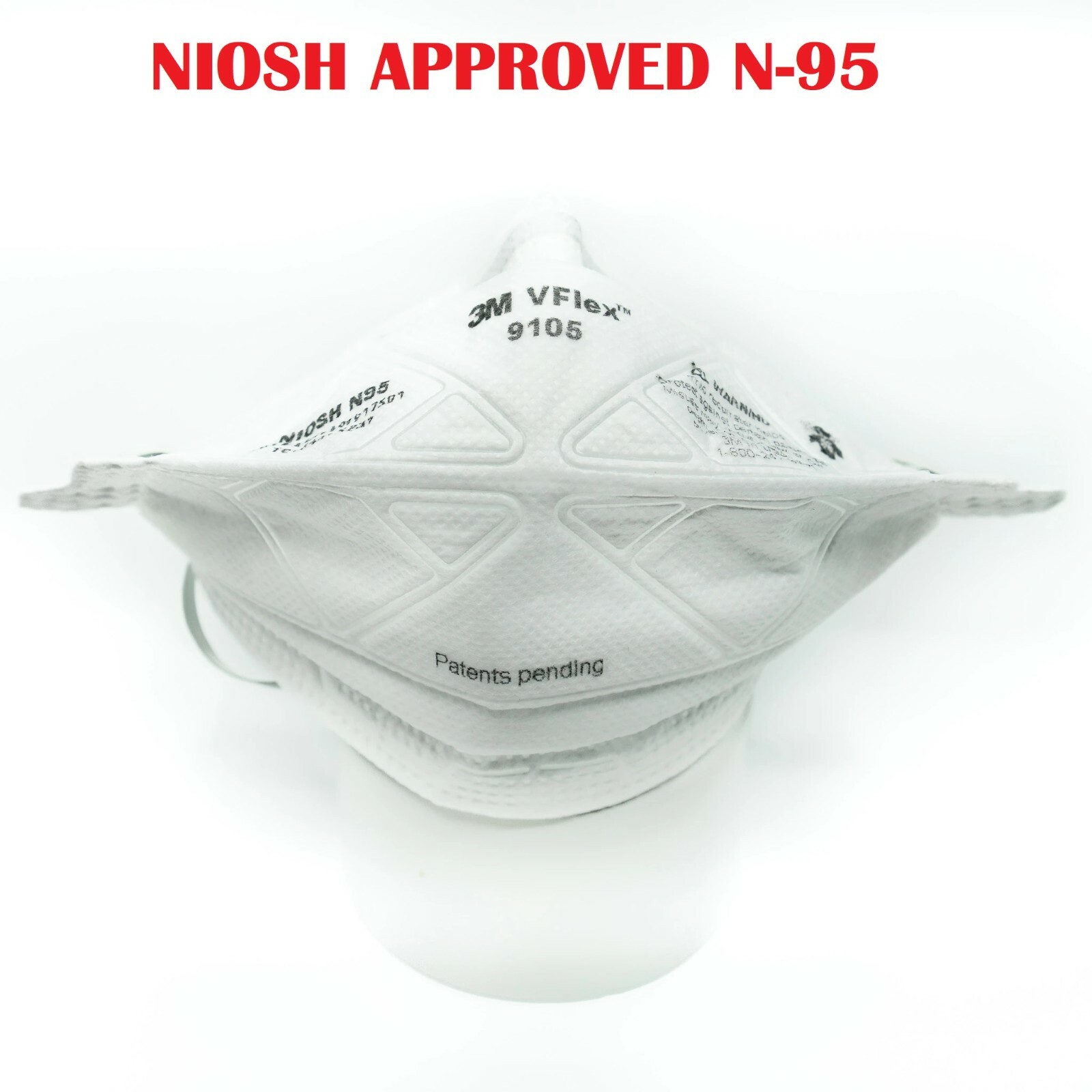 3M VFlex 9105 N95 NIOSH APRVD Particulate Respirator Surgical Face Mask 04-2025