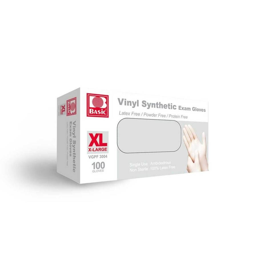 BodyMed Vinyl Powder Free Exam Glove XL NonSterile 100 per Box, 10 Boxes
