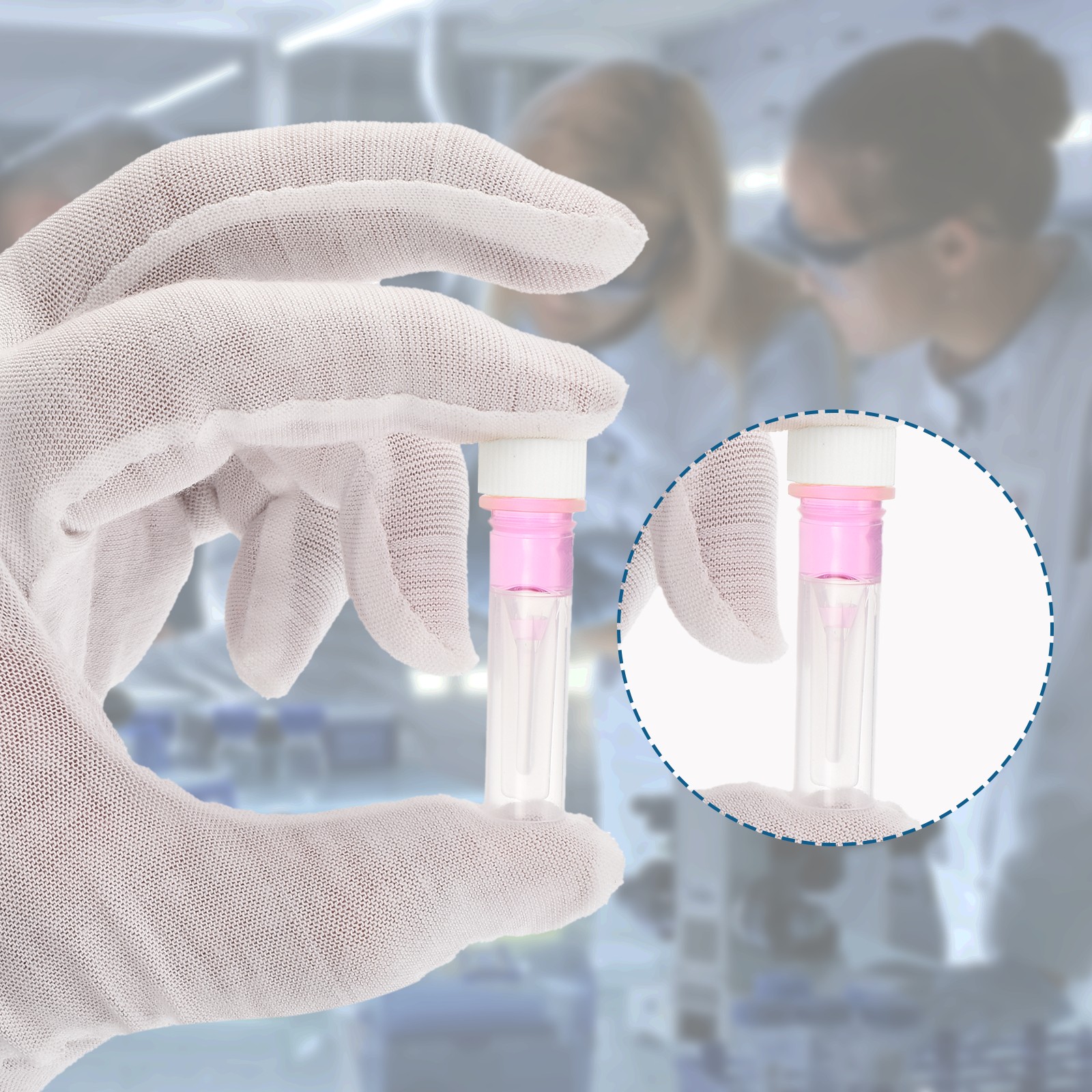 0.5mL Plastic Cryogenic Vial, 28Pcs Cryogenic Storage Tube White Clear
