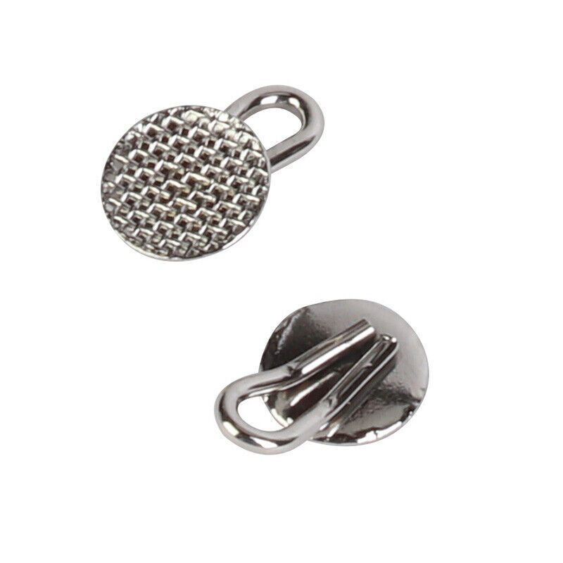 100PCS Dental Orthodontic Traction Hooks Round Mesh Base Bonding Caplin Hook New