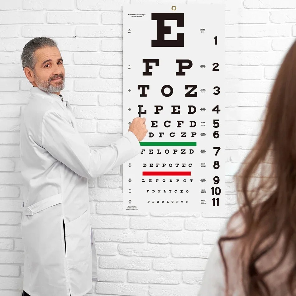 Snellen Vision Chart, Low Vision Vision Test Chart for Eye Examinations