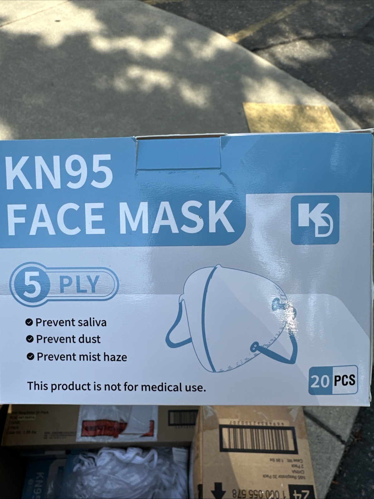 KN95 Protective Face Mask 20 PCS 50 Pack Disposable Face Masks with Ear Loops